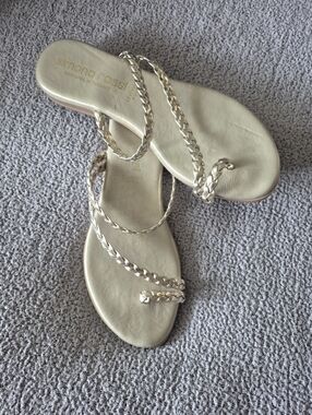 Simona Rossi Braided Leather Sandals